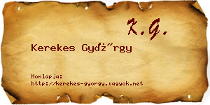 Kerekes György névjegykártya