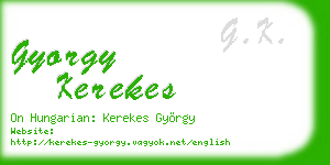 gyorgy kerekes business card