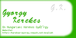 gyorgy kerekes business card